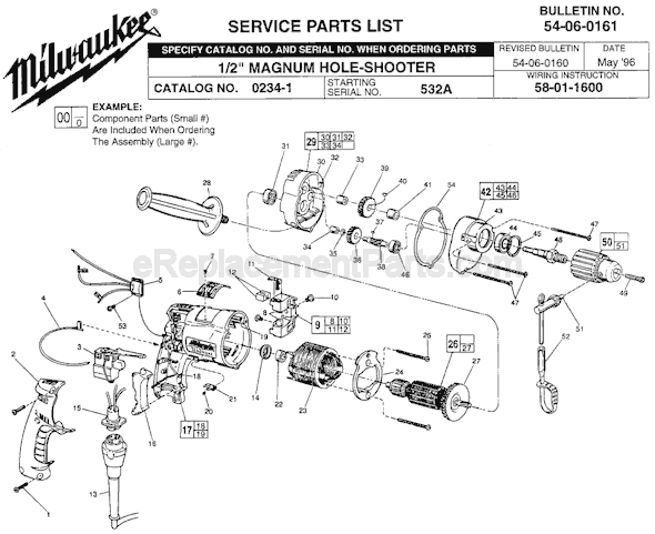 Looking for Milwaukee model 6758-1 TYPE D power