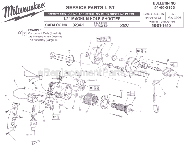 Milwaukee 6754-1_572-48400 Magnum Screw-Shooter Parts